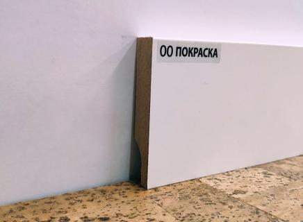 Плинтус Floor Plinth Белый под покраску МДФ 80х16 мм
