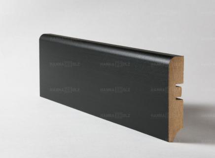Плинтус Hannahholz Экошпон под дерево Черная структура AD 81402.01