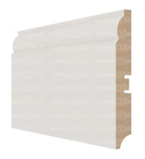 Плинтус Hannahholz Белый под покраску 120х16 мм KW120305