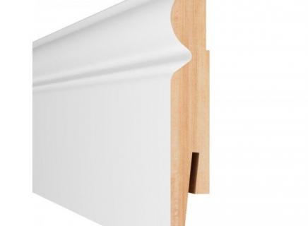 Плинтус Aberhof Art МДФ белый под покраску 110х16 мм 1101