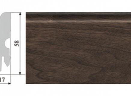 Плинтус Corkstyle Wood с фотопечатью American Walnut 58х17 мм