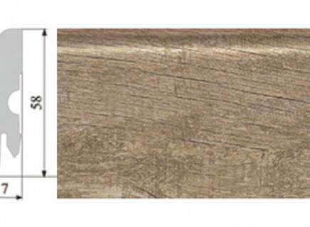 Плинтус Corkstyle Wood с фотопечатью Oak Antique 58х17 мм