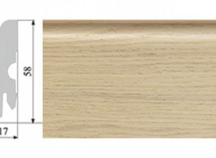 Плинтус Corkstyle Wood с фотопечатью Oak Creme 58х17 мм