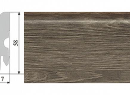 Плинтус Corkstyle Wood с фотопечатью Oak Brushed 58х17 мм