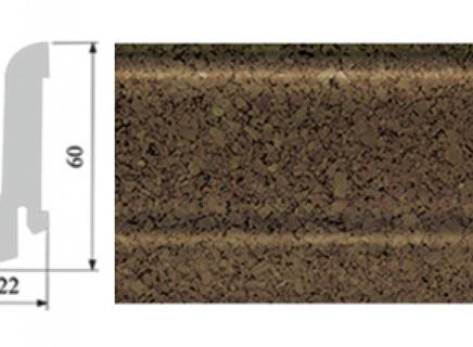 Плинтус Corkstyle со шпоном пробки Cork Brown 60х22 мм
