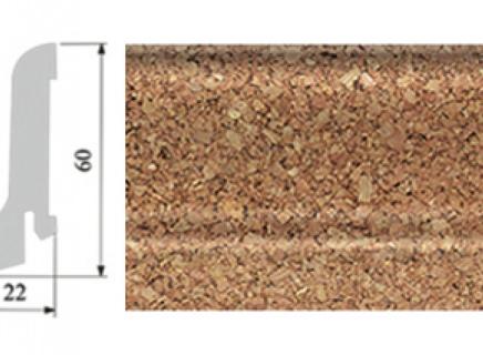 Плинтус Corkstyle со шпоном пробки Cork Natur 60х22 мм