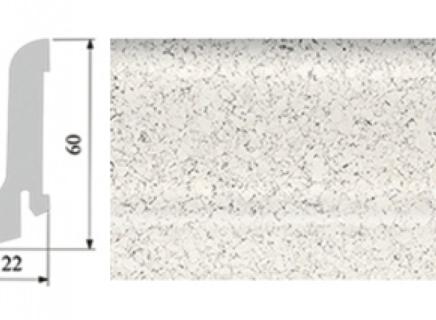 Плинтус Corkstyle со шпоном пробки Cork White 60х22 мм