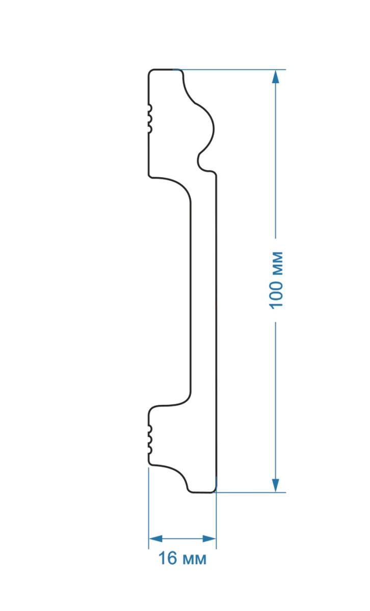 Плинтус напольный Agis Под покраску EP005 100х16 мм - купить в Москве по  цене от 420 руб. за погонный метр