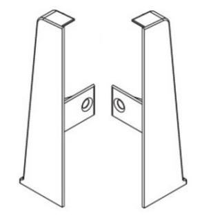 Заглушки Ideal Деконика 55 мм Ясень бьянко 255 (2 шт. левая + правая)