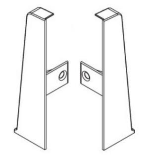 Заглушки Ideal Деконика 70 мм  Клен северный 263 (2 шт. левая + правая)