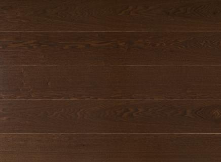 Паркетная доска Amber Wood Ясень Ясень Шоколад Браш Лак 125x909 мм