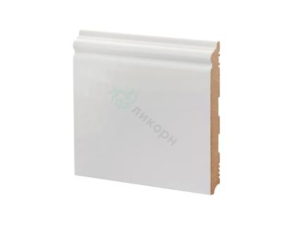 Плинтус Ликорн Однотонный лакированный Белый 165х16 мм К-21