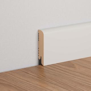 Плинтус Ликорн Однотонный лакированный Светло-серый 70х16 мм К-02