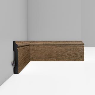 Плинтус напольный Decomaster D005-88 79х13 мм