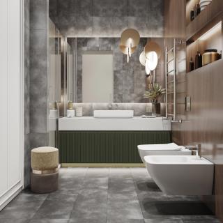 ПВХ плитка Cronafloor Stone Торнадо Дымчатый BD-1790-10