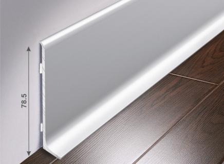 Плинтус Bonkeel Prof AL80 Алюминиевый Серебро 78,5 мм
