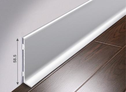 Плинтус Bonkeel Prof AL60 Алюминиевый Серебро 58,5 мм