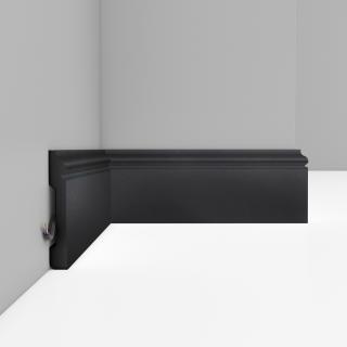 Плинтус напольный Decomaster D005-112G 79х13 мм