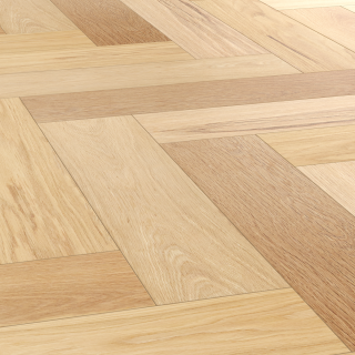 Инженерная доска Royal Parket Ёлочкой Дуб Натур Роуз лак 400х110 мм