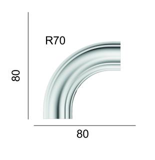 Угловой элемент для молдинга GPD-24 Glanzepol 80х80 мм
