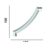 Угловой элемент для молдинга GPD-20 Glanzepol 166х166 мм