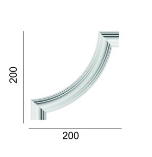 Угловой элемент для молдинга GPD-21 Glanzepol 200х200 мм