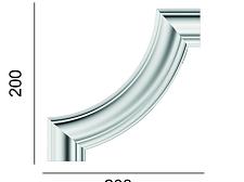 Угловой элемент для молдинга GPD-23 Glanzepol 200х200 мм