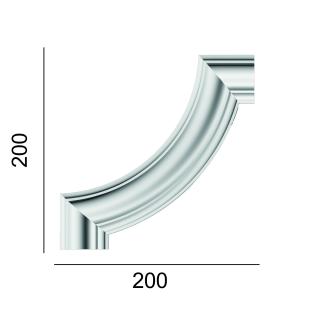 Угловой элемент для молдинга GPD-23 Glanzepol 200х200 мм