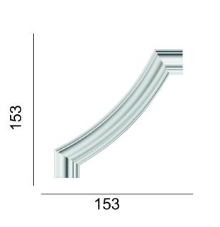 Угловой элемент для молдинга GPD-24 Glanzepol 153х153 мм