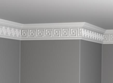 Плинтус Glanzepol инжекционный потолочный с орнаментом  GP-58