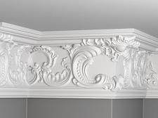 Плинтус Glanzepol инжекционный потолочный с орнаментом  GP-86					
