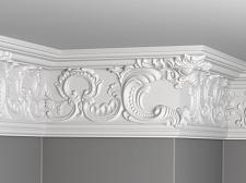 Плинтус Glanzepol инжекционный потолочный с орнаментом  GP-88