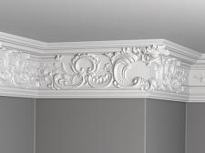 Плинтус Glanzepol инжекционный потолочный с орнаментом  GP-90					