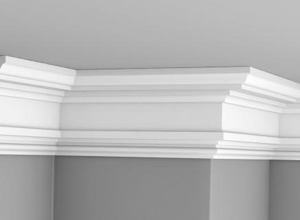 Плинтус Glanzepol инжекционный потолочный гладкий  GP-68