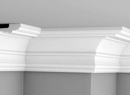 Плинтус Glanzepol инжекционный потолочный гладкий  GP-76