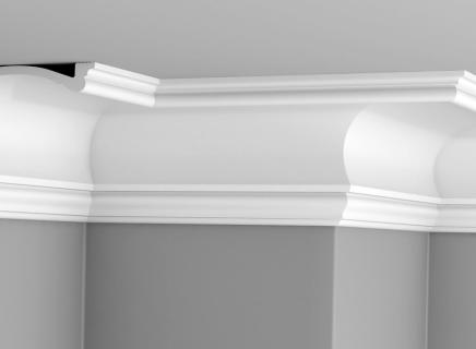 Плинтус Glanzepol инжекционный потолочный гладкий  GP-78