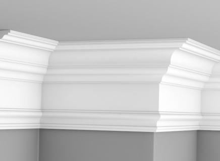 Плинтус Glanzepol инжекционный потолочный гладкий  GP-79