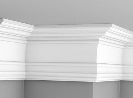 Плинтус Glanzepol инжекционный потолочный гладкий  GP-87