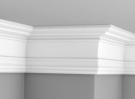 Плинтус Glanzepol инжекционный потолочный гладкий  GP-89