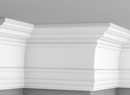 Плинтус Glanzepol инжекционный потолочный гладкий  GP-103