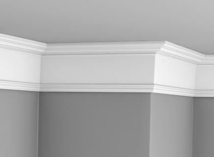 Плинтус Glanzepol инжекционный потолочный гладкий  GP-111