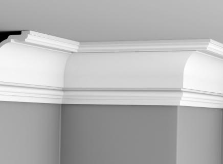 Плинтус Glanzepol инжекционный потолочный гладкий  GP-120