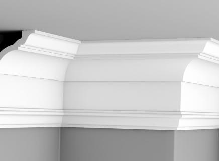 Плинтус Glanzepol инжекционный потолочный гладкий  GP-122