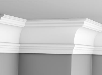 Плинтус Glanzepol инжекционный потолочный гладкий  GP-136