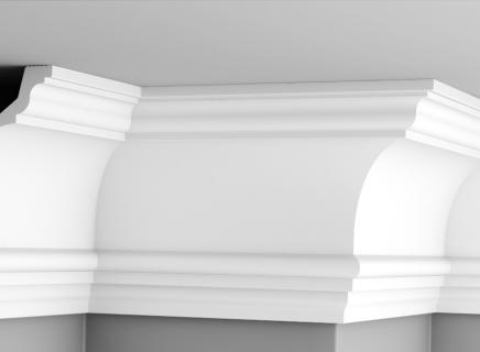 Плинтус Glanzepol инжекционный потолочный гладкий  GP-138