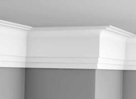 Плинтус Glanzepol инжекционный потолочный гладкий  GP-140