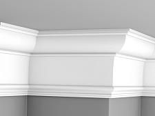 Плинтус Glanzepol инжекционный потолочный гладкий  GPL-3					