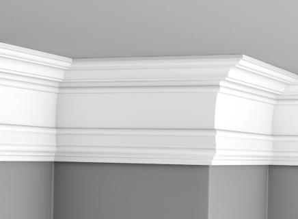 Плинтус Glanzepol инжекционный потолочный гладкий  GPL-8