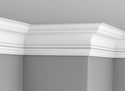 Плинтус Glanzepol инжекционный потолочный гладкий  GPL-11