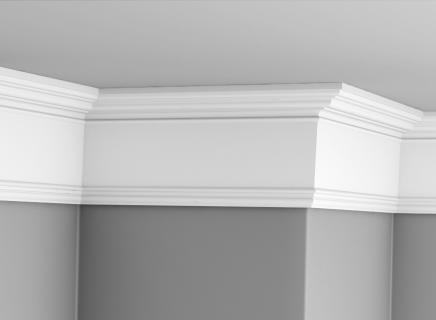 Плинтус Glanzepol инжекционный потолочный гладкий  GPL-15